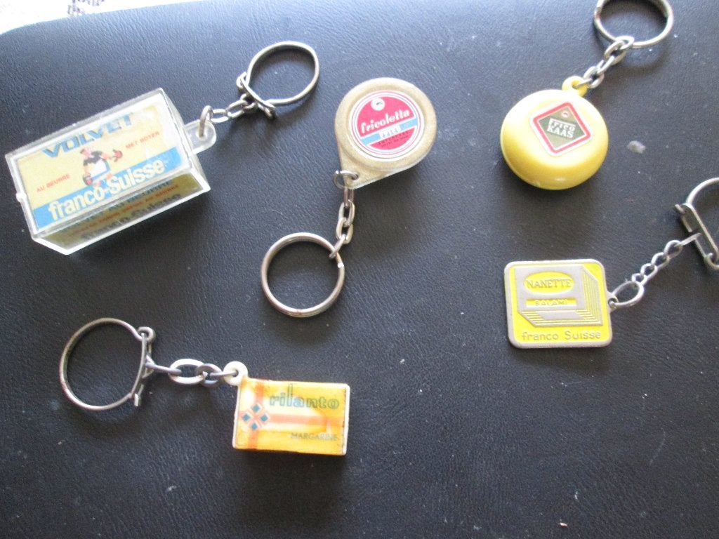 4 sleutelhangers kaas, boter salami , Franco Suisse, Ophalen of Verzenden, Gebruikt