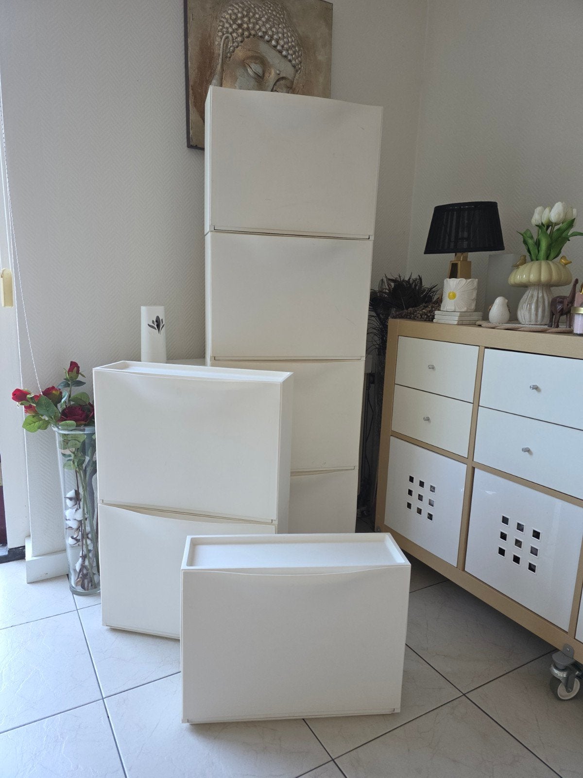 Ikea TRONES - Schoen opbergsysteem wit, Huis en Inrichting, Kasten | Schoenenkasten, Ophalen, Gebruikt, Modern, functioneel