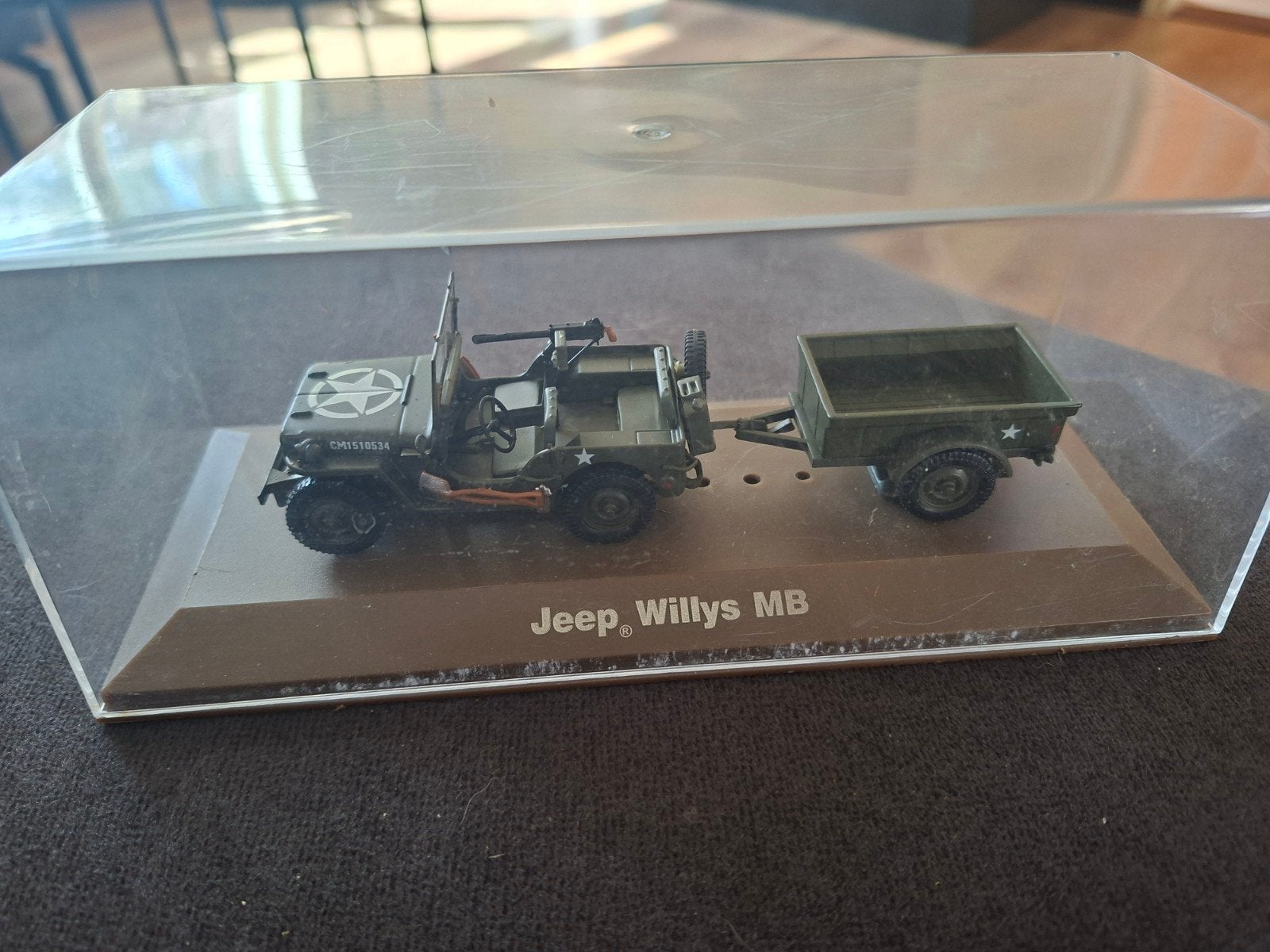 Jeep Willys MB met aanhanger - Schaalmodel, Overige merken, 1:50 of kleiner, Auto, Ophalen of Verzenden