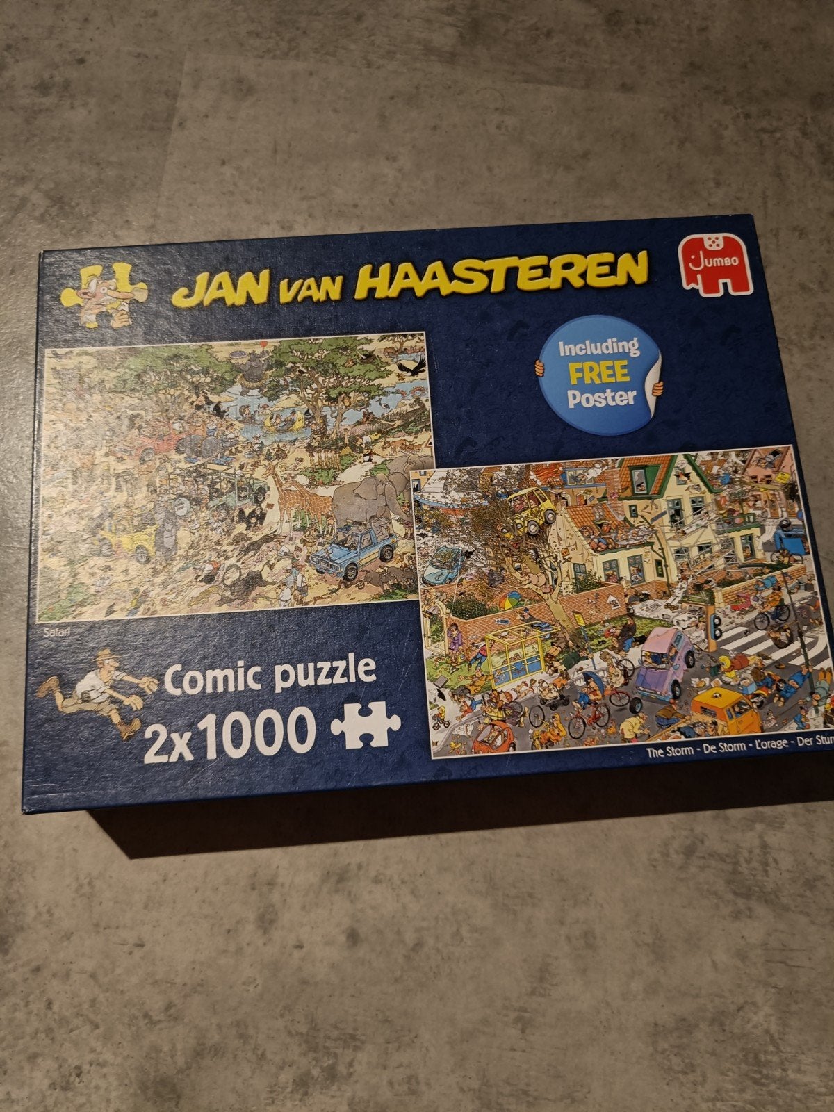 Jan van Haasteren Comic Puzzel 2x1000 stukjes, Ophalen of Verzenden, 500 t/m 1500 stukjes, Zo goed als nieuw, Legpuzzel
