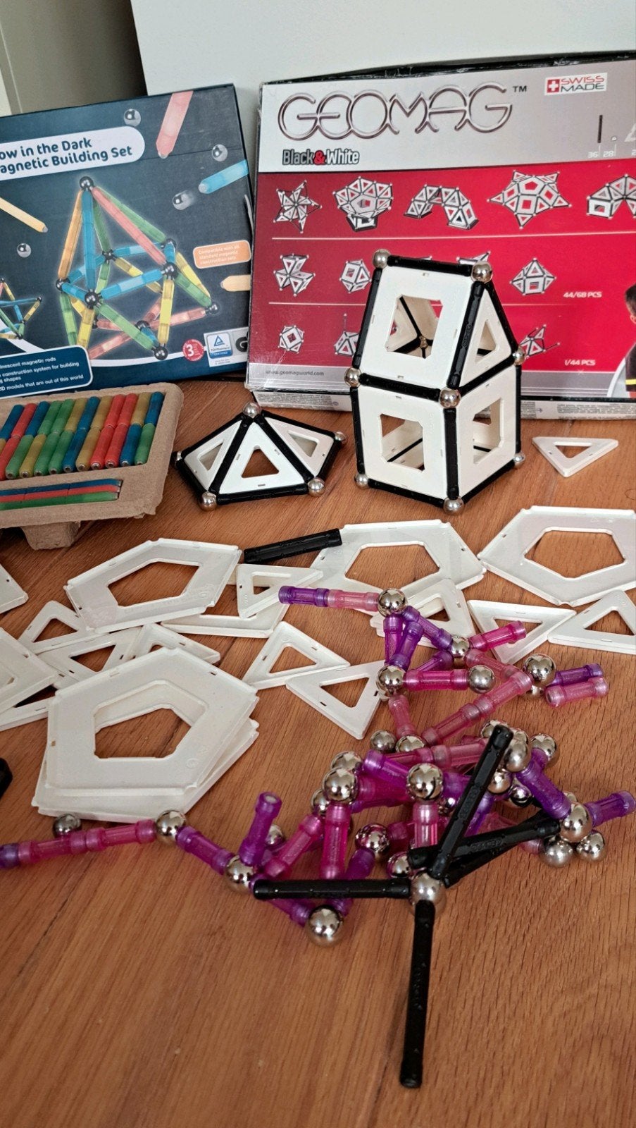 Geomag en Playtive magnetisch bouwspeelgoed, Ophalen, Gebruikt, Overige merken