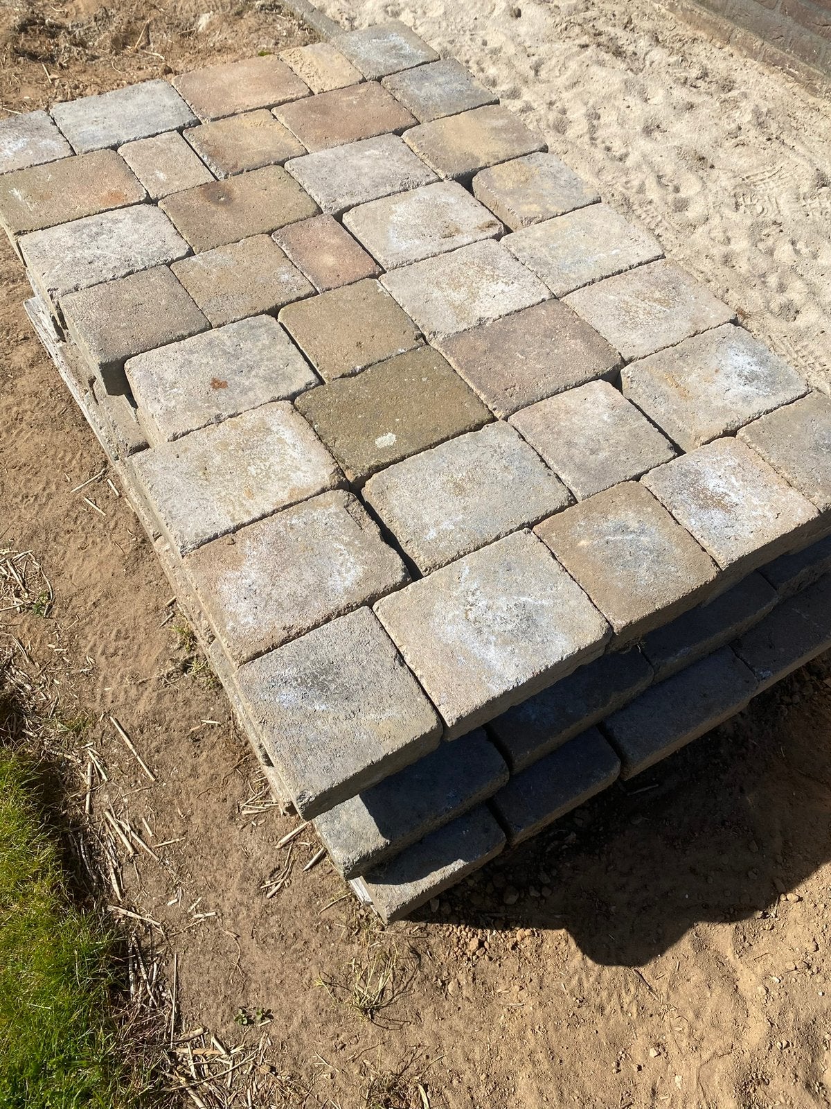GRATIS Rustieke Beton 40m2 Terrasstenen, Heftruck Beschikbaa, Ophalen, Gebruikt, 10 m² of meer, Beton