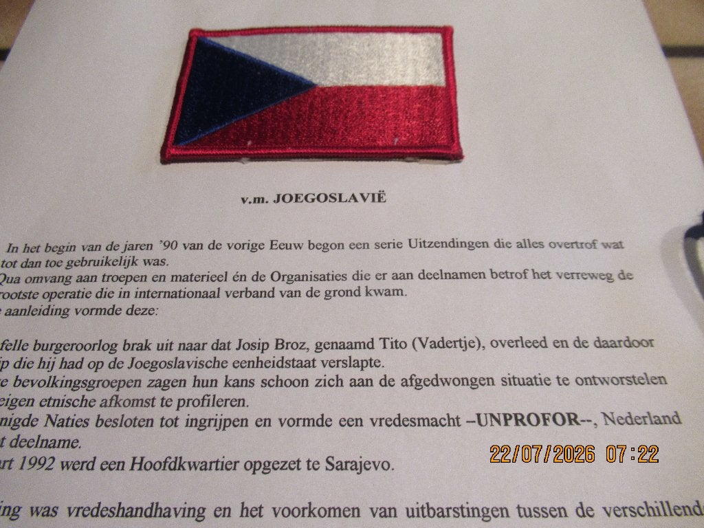 Vlag Joegoslavie, Verzamelen, Verzenden, Landmacht, Overige gebieden, Embleem of Badge
