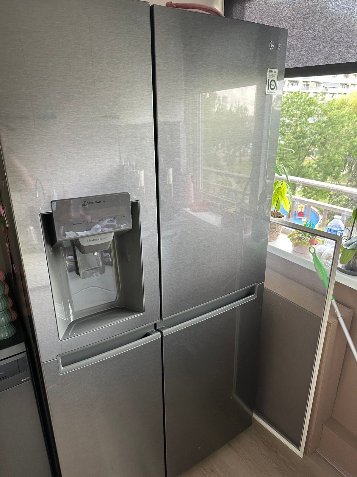 LG GSLV30DSXM amerikaanse koelkast 3 jaar oud, Witgoed en Apparatuur, Ophalen, 200 liter of meer, 60 cm of meer, Met aparte vriezer