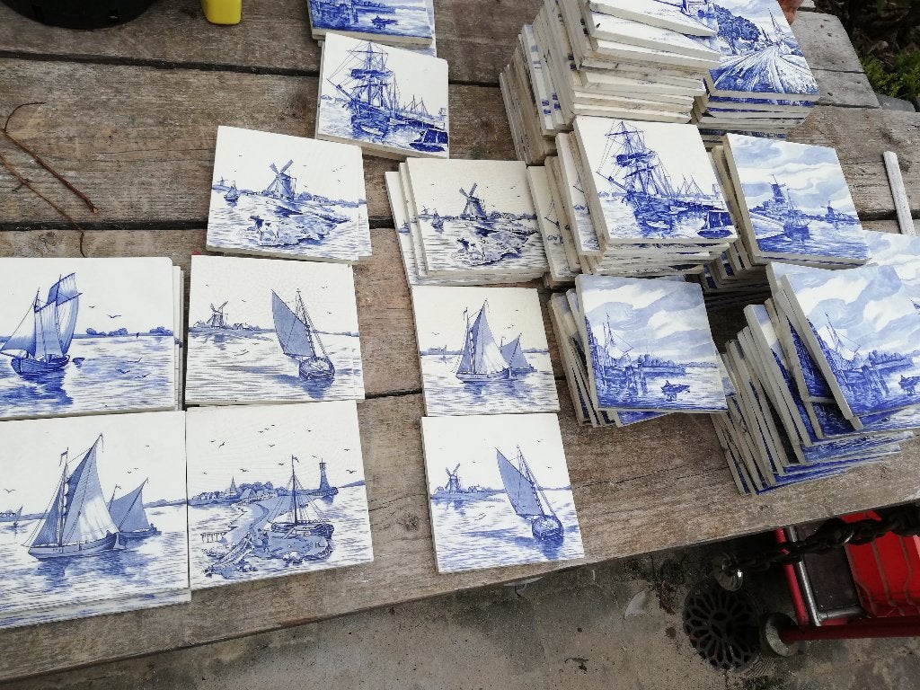 3x10 verschillende decors (totaal 128) plus cremewit effen, Ophalen