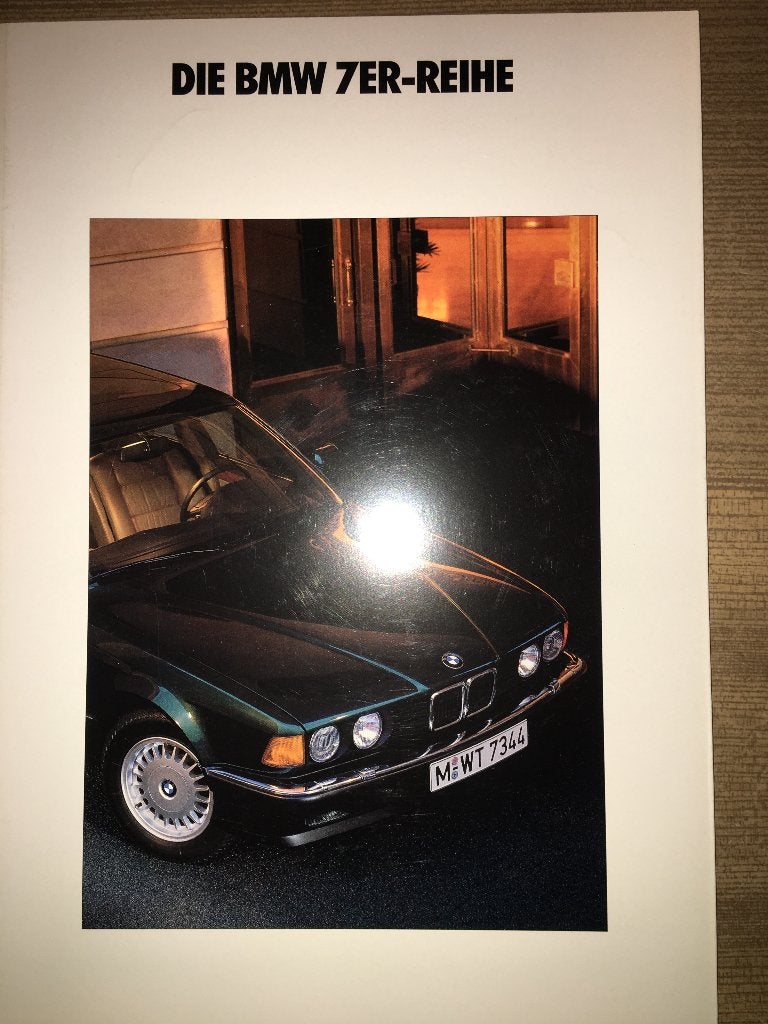 BMW 7 E32 brochures folders 1988 1989 1990 1991 Kleur Bekled, Ophalen of Verzenden, Zo goed als nieuw, BMW