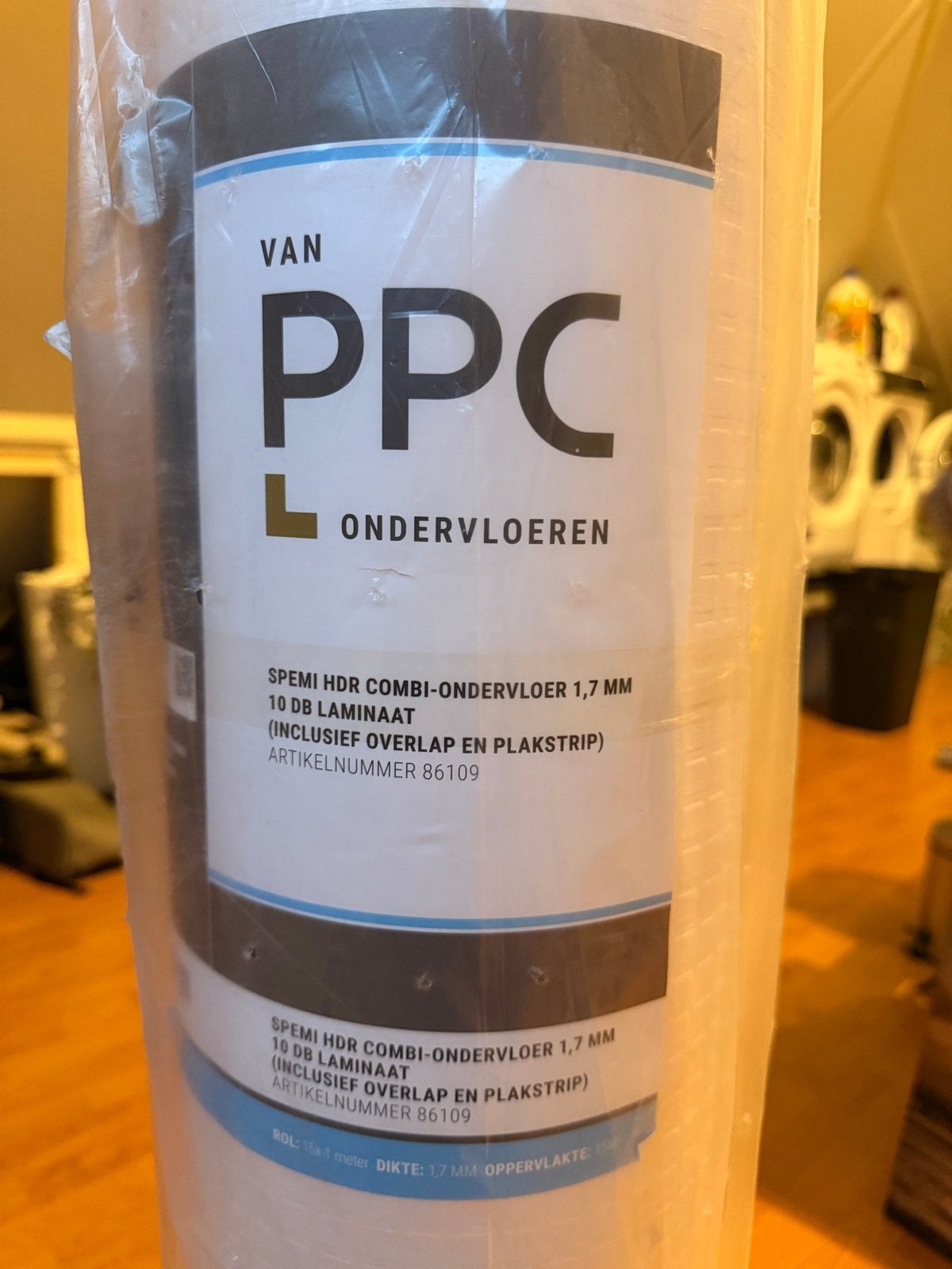 Ondervloer 1.7 mm - 15m², Ophalen, Overige typen, Nieuw, 10 m² of meer