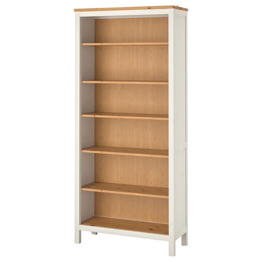 Boekenkast Hemnes Kast Wit Gebeitst/lichtbruin 90x197 ZGAN, Huis en Inrichting, Kasten | Boekenkasten, Zo goed als nieuw, 50 tot 100 cm