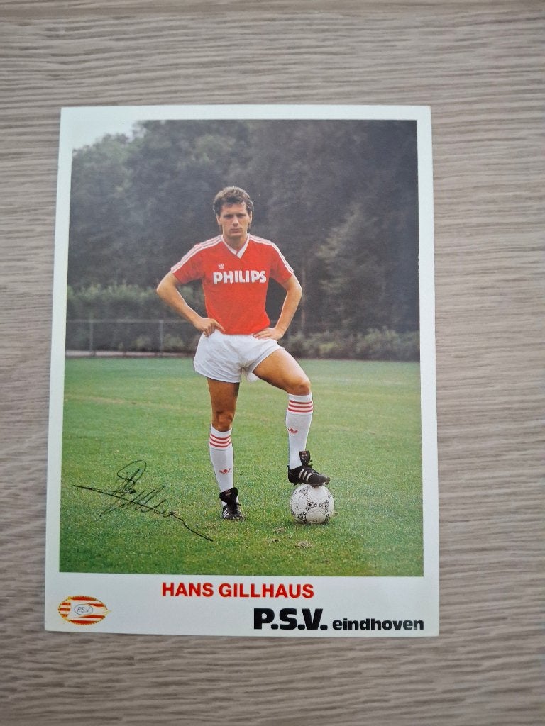 Spelerskaart Hans Gillhaus PSV, Ophalen of Verzenden, Gebruikt, PSV, Spelerskaart