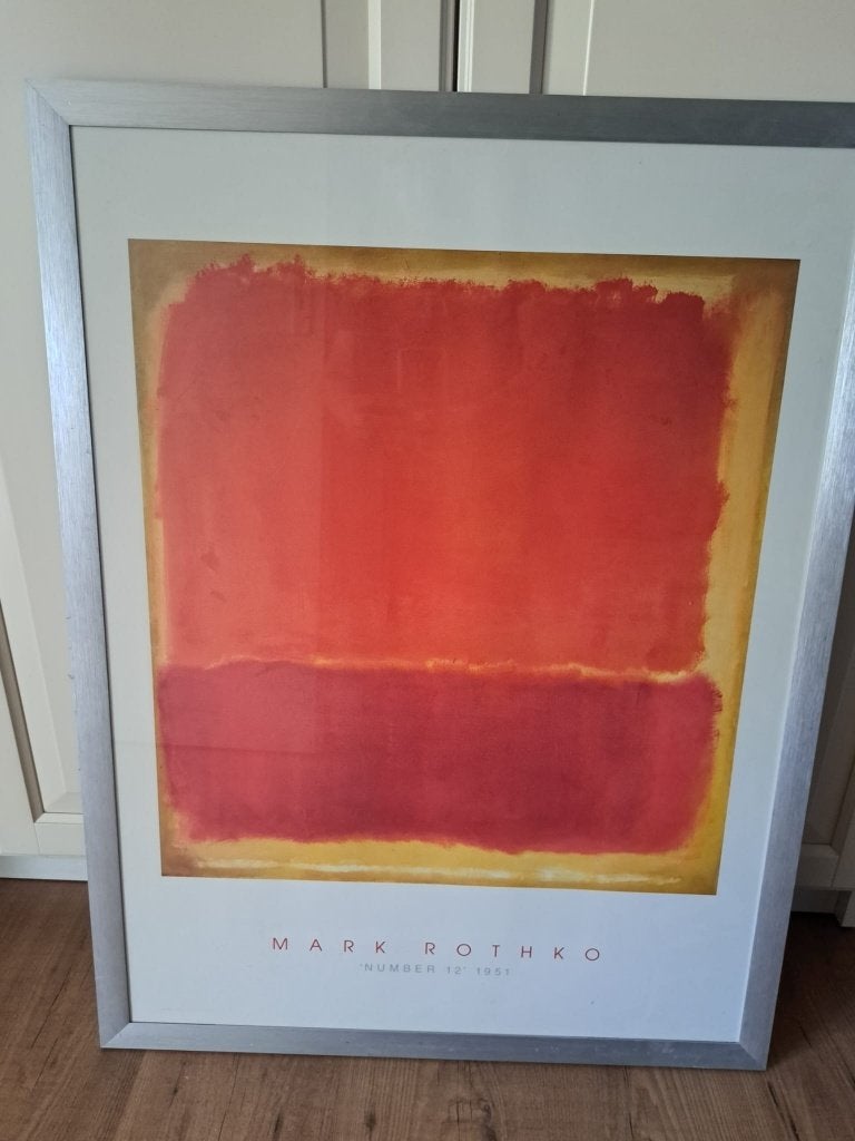 Mark Rothko poster 1951 "Number 12" mooi Ingelijst, Antiek en Kunst, Ophalen