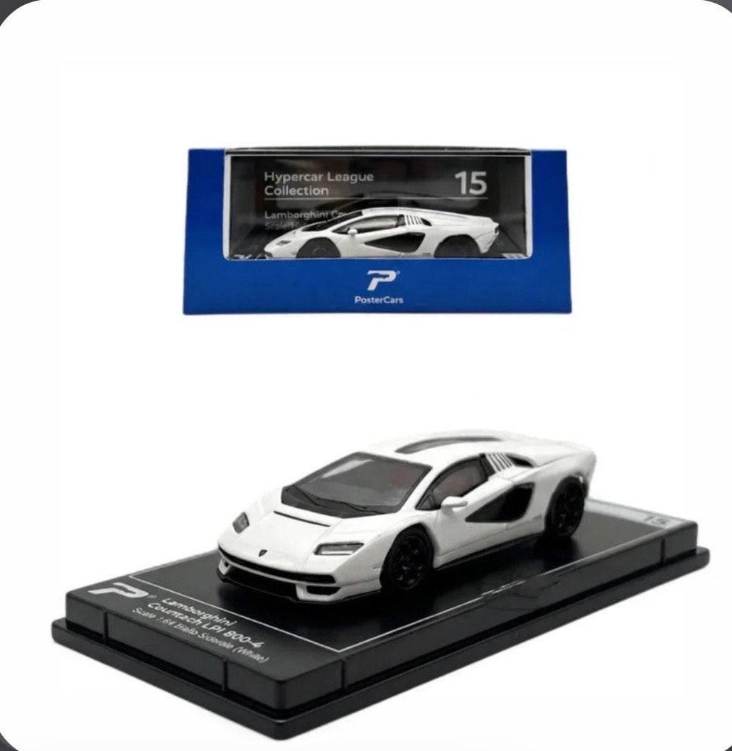 Postercars Lamborghini Countach LPI 800-4 1:64 Schaal, Ophalen of Verzenden, Nieuw, Auto