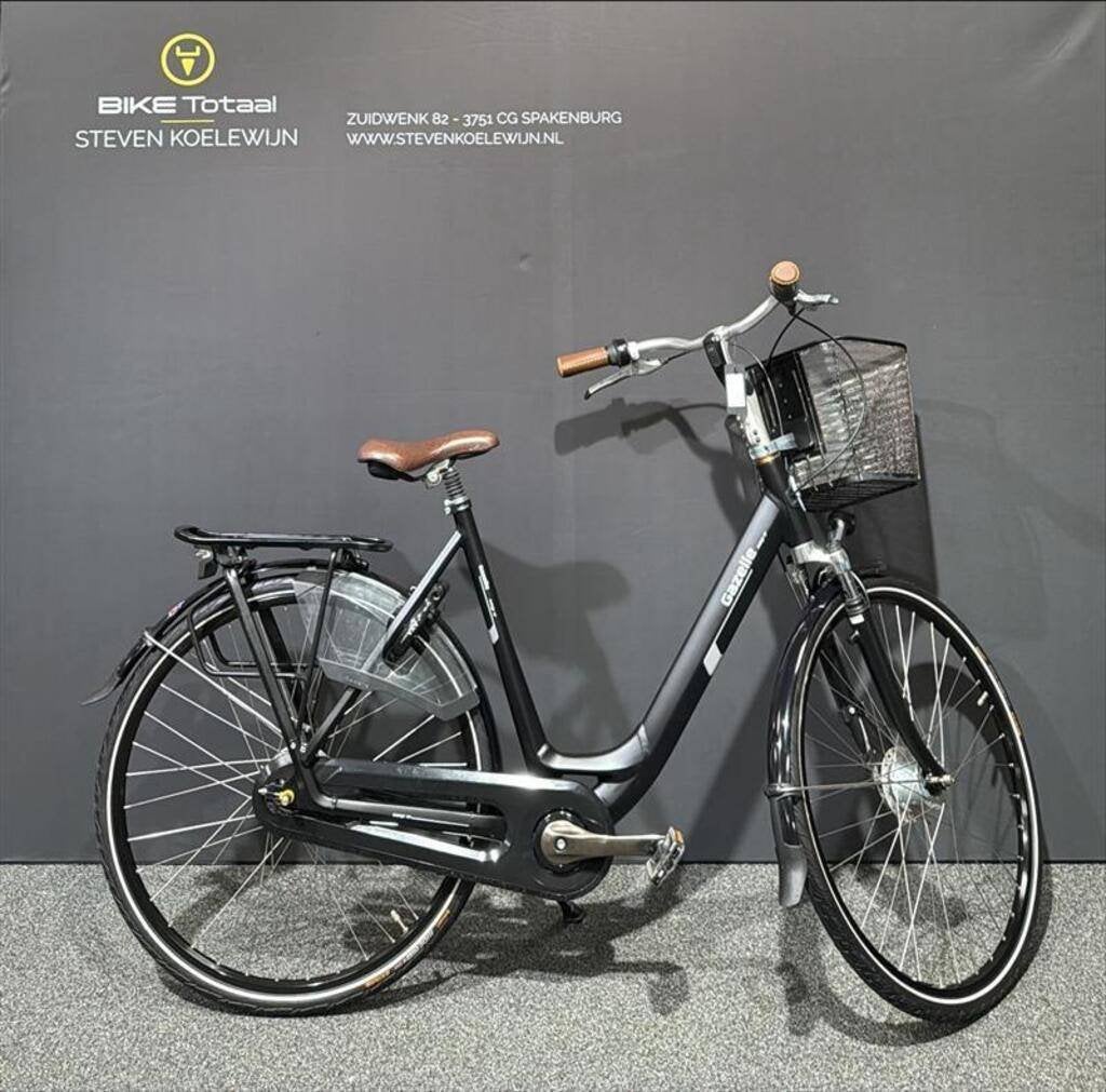 Gazelle Orange C7+ D57 N7 Stadsfietsen black matt 7 versn, Ophalen, Gebruikt, Versnellingen, 56 cm of meer