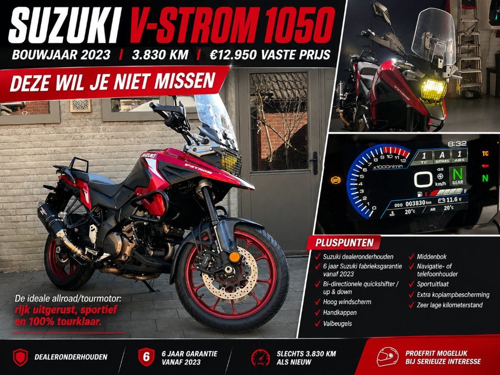 Suzuki V-Strom 1050 XT - Topstaat, Yoshimura uitlaat, Motoren, 2 cilinders, Motorrijbewijs A, Gebruikt, Particulier