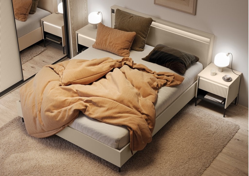 Trend 2-persoons opbergbed - Beige (zand), Huis en Inrichting, Niet ingevuld, Niet ingevuld, Niet ingevuld