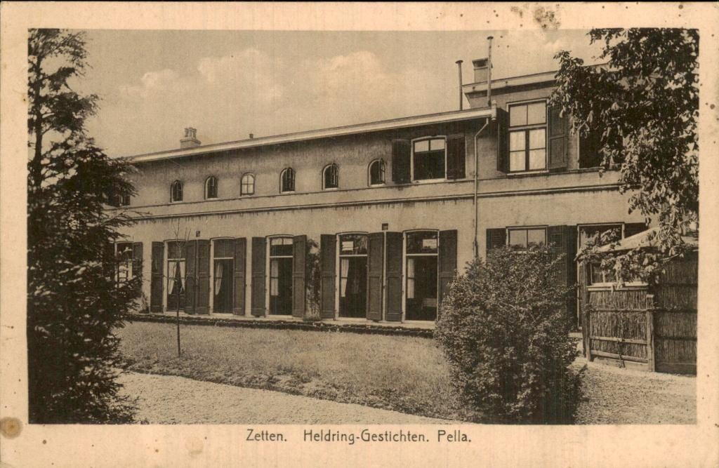 Zetten - Heldring-Gestichten - Pella, Verzamelen, Ansichtkaarten | Nederland, Ongelopen, Gelderland, Voor 1920, Ophalen of Verzenden