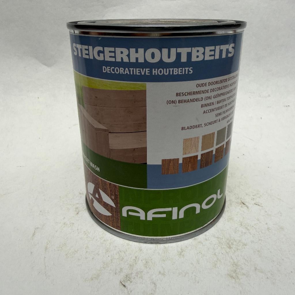 Afinol Steigerhoutbeits Hout Beits Lak Antraciet Wash 750ml