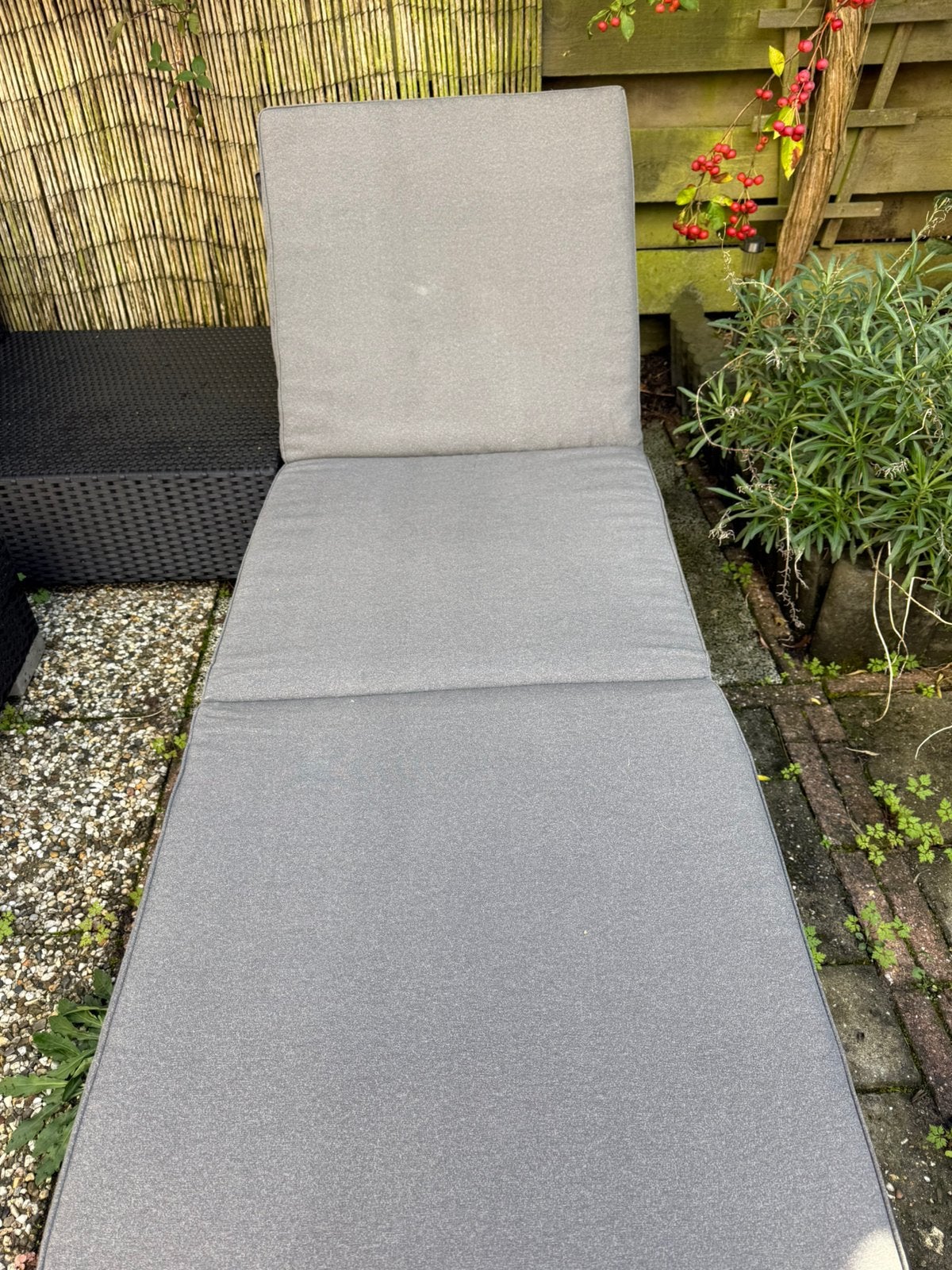 Ligbed met 2 kussens, Tuin en Terras, Ophalen, Gebruikt