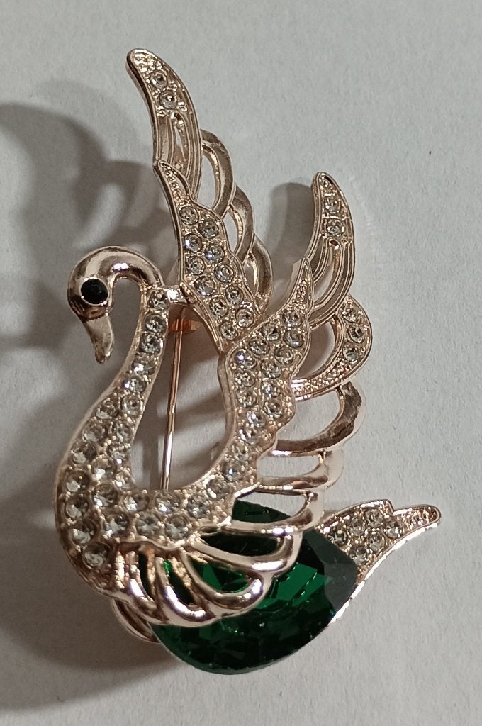 Zwaan broche, Sieraden, Tassen en Uiterlijk, Overige materialen, 4 tot 7 cm, Overige kleuren, Nieuw