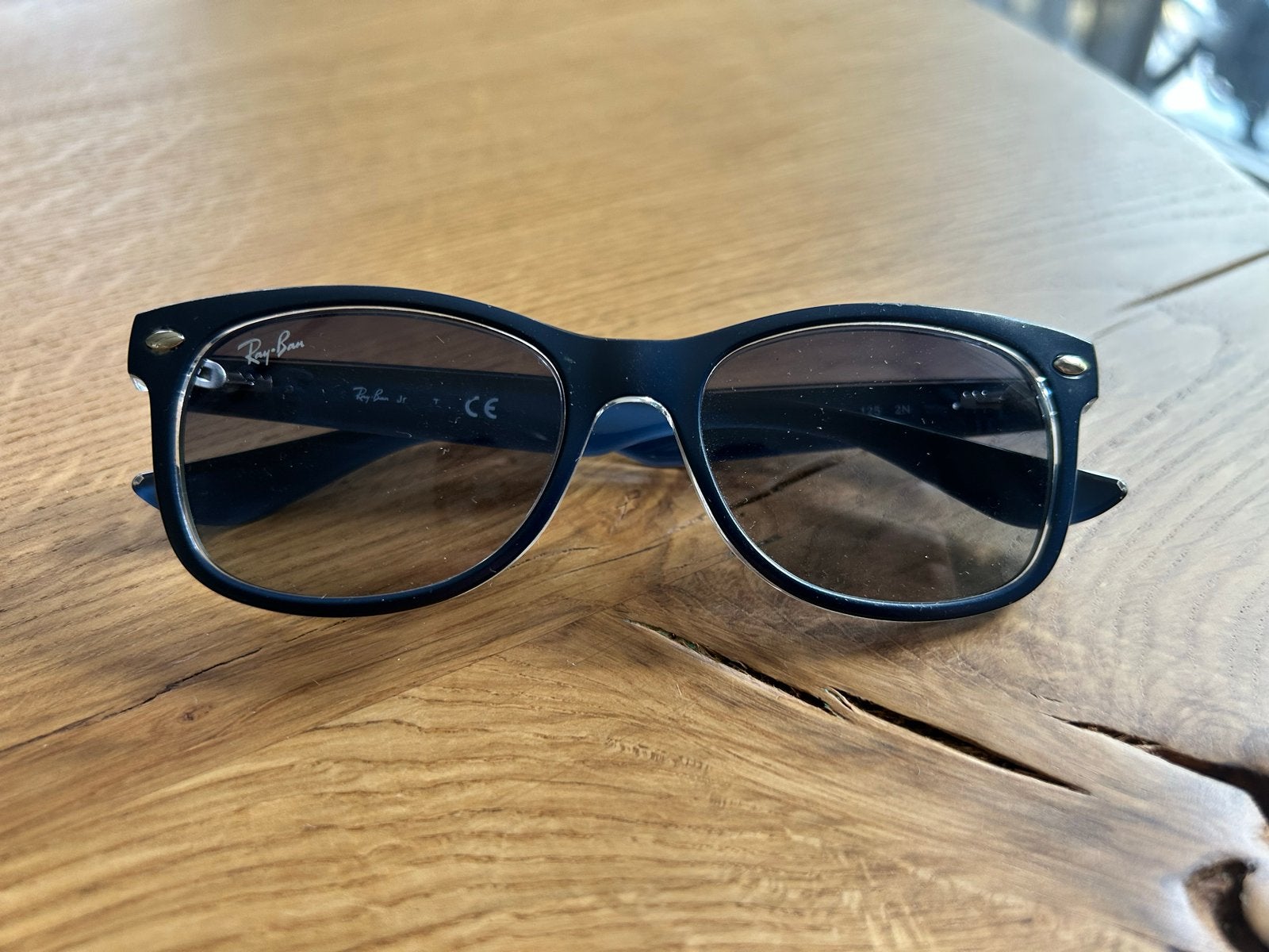 Ray-Ban Junior kinder zonnebril donkerblauw RJ9052S, Ophalen, Gebruikt, Zonnebril, Blauw