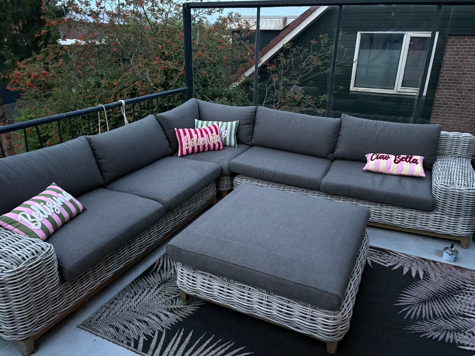 Lounge hoekbank, Tuin en Terras, Ophalen, Gebruikt, 6 zitplaatsen, Loungeset