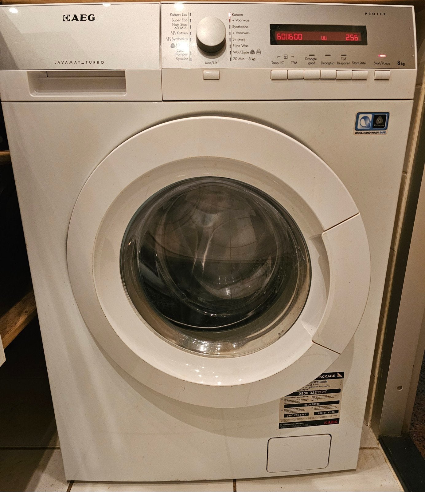 AEG was droog combinatie / wasmachine 8 kilo drogen 4 kilo, Witgoed en Apparatuur, Ophalen, Gebruikt, Voorlader, 85 tot 90 cm