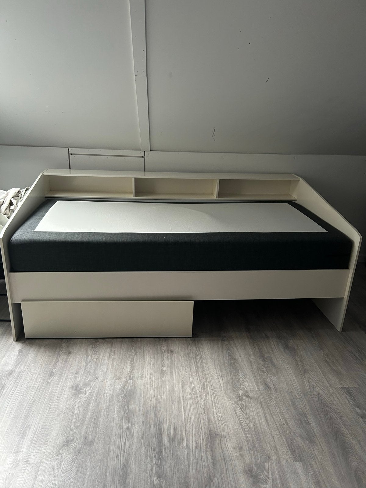 Gratis bedframe met lade en opbergruimte, zonder matras, Huis en Inrichting, Slaapkamer | Bedden, Ophalen, Gebruikt, 90 cm, Eenpersoons