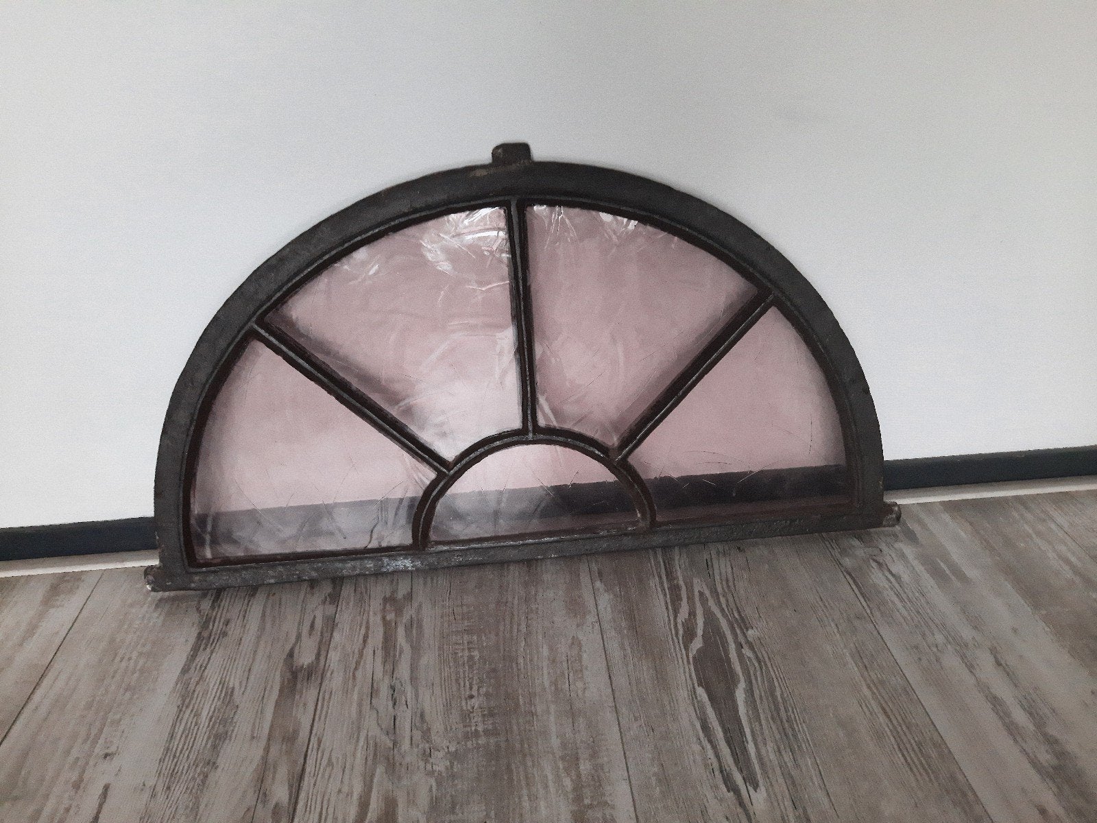 Gietijzeren Stalraam,met getint glas, Ophalen, Gebruikt, Minder dan 80 cm, Minder dan 80 cm