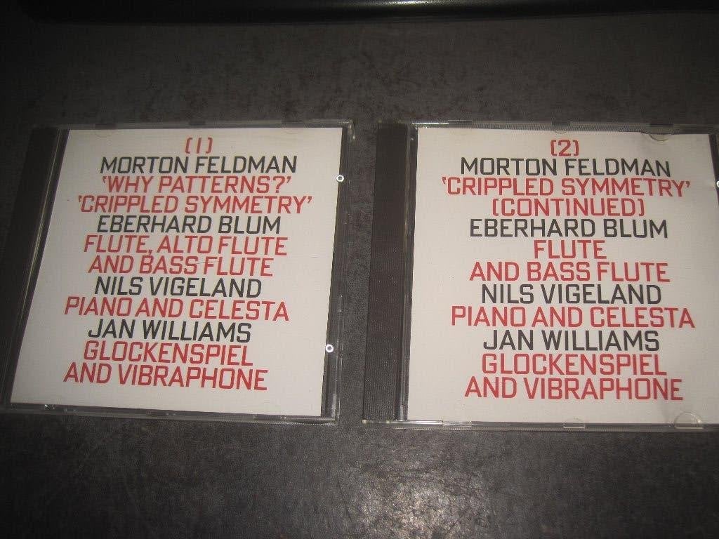 Morton Feldman Why Patterns Crippled Symmetry op Hat Now 2CD, Ophalen of Verzenden, Classicisme, Gebruikt, Kamermuziek