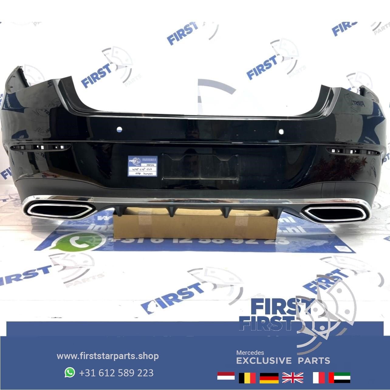 W118 C118 AMG Achterbumper + diffuser Mercedes CLA Klasse 20, Gebruikt, -, Ophalen of Verzenden, Achter