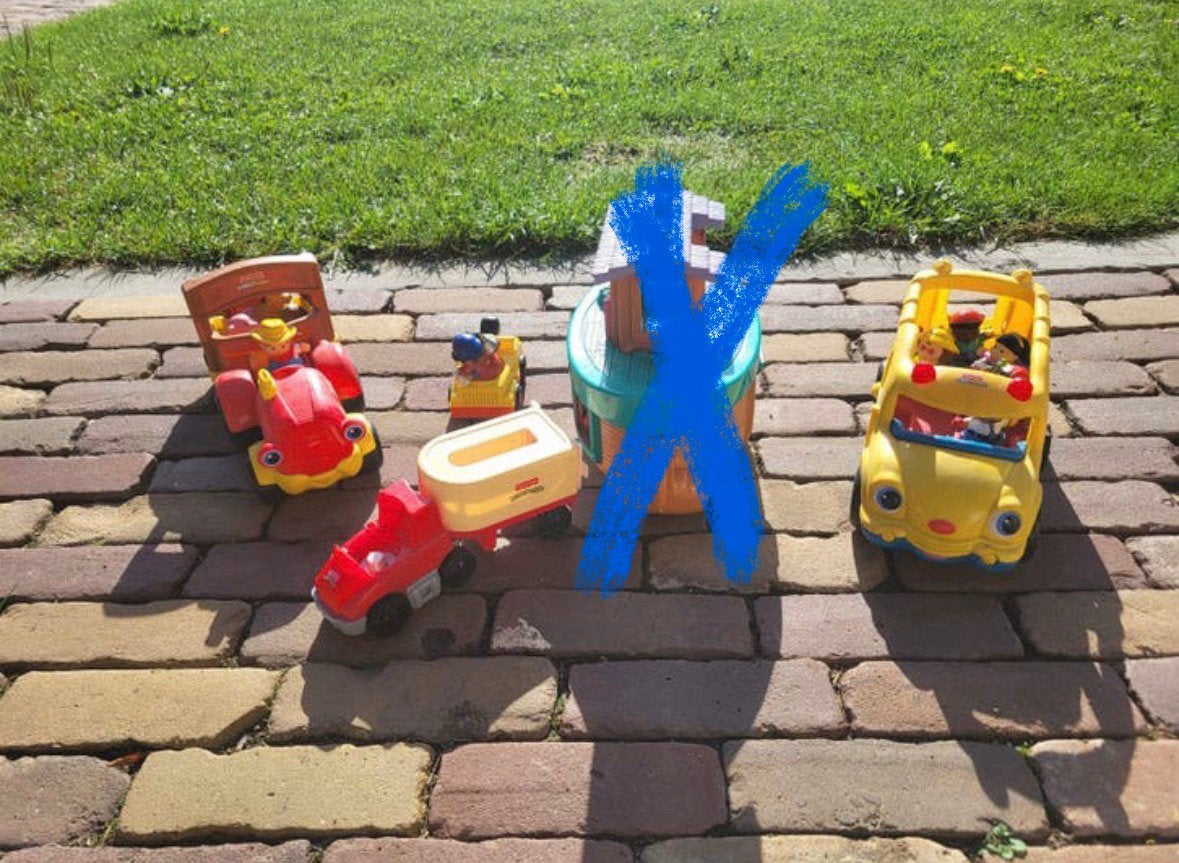 Fisher-Price Little People speelgoedset: boerderij, boot, vo, Ophalen, Gebruikt, Jongen of Meisje