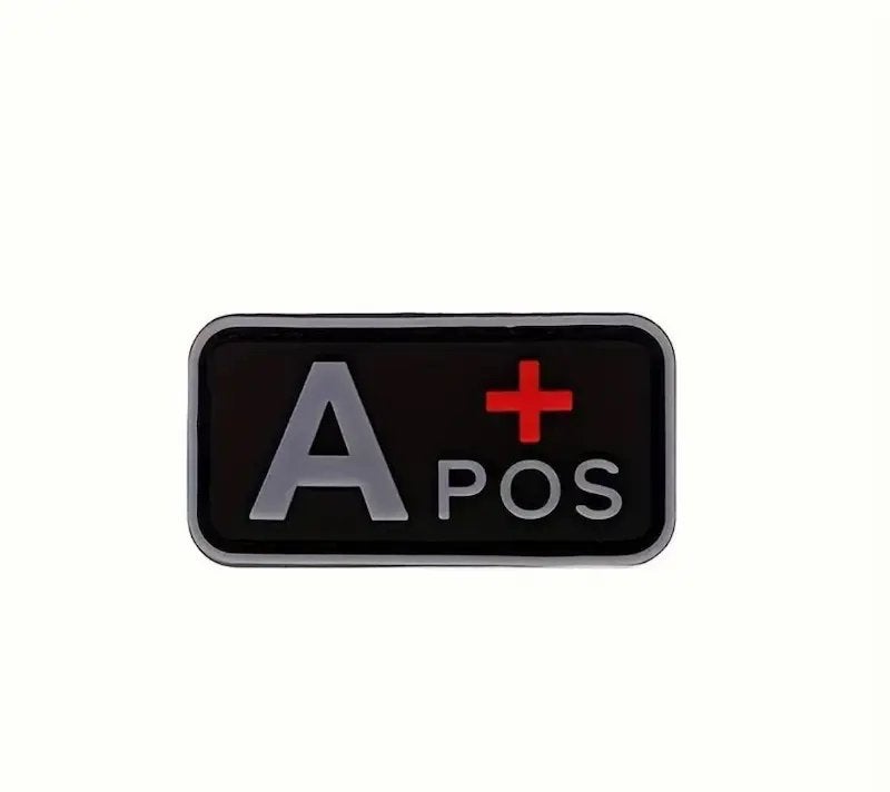 Patch Bloedgroep– PVC – Velcro Klittenband – 5 x 2,5 cm, Ophalen of Verzenden