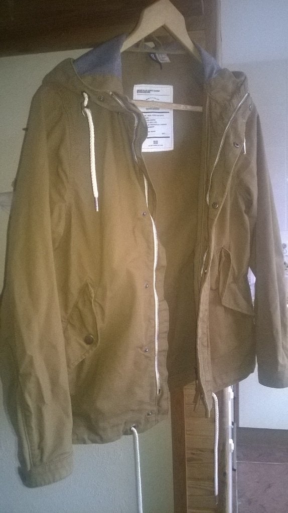 Jas met capuchon H&M korte parka windjack windjas XS/S, Overige kleuren, Ophalen of Verzenden, Zo goed als nieuw, H&M