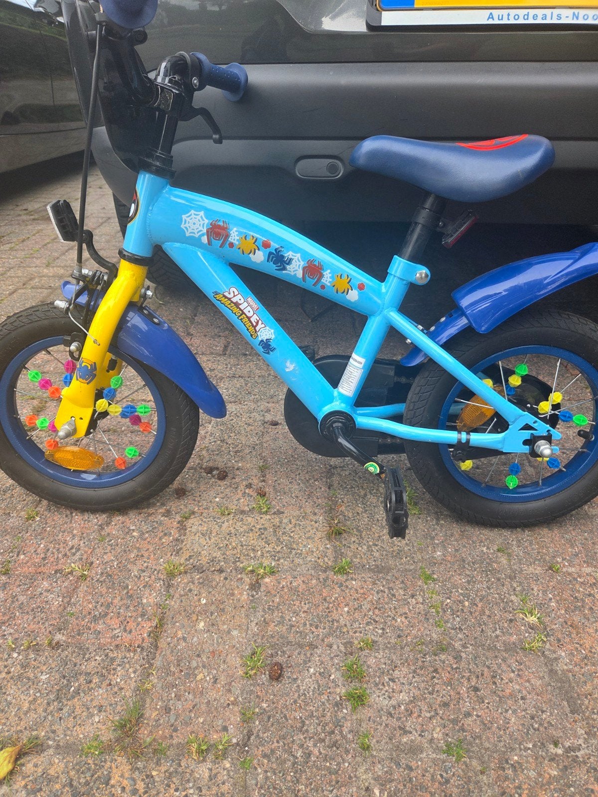 Kinderfiets Spiderman, Fietsen en Brommers, Fietsen | Kinderfietsjes, Terugtraprem, Zijwieltjes, Ophalen of Verzenden, Minder dan 16 inch