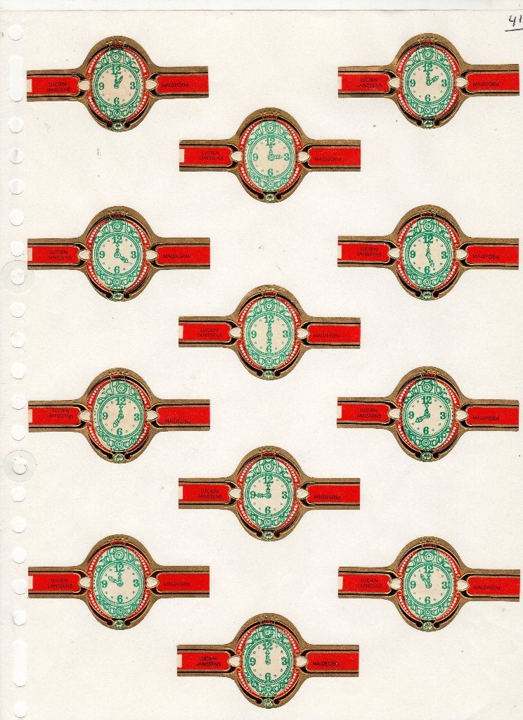 Lucien Janssens   Uurwerken  groen, Ophalen of Verzenden, Zo goed als nieuw, Sigarenbandjes