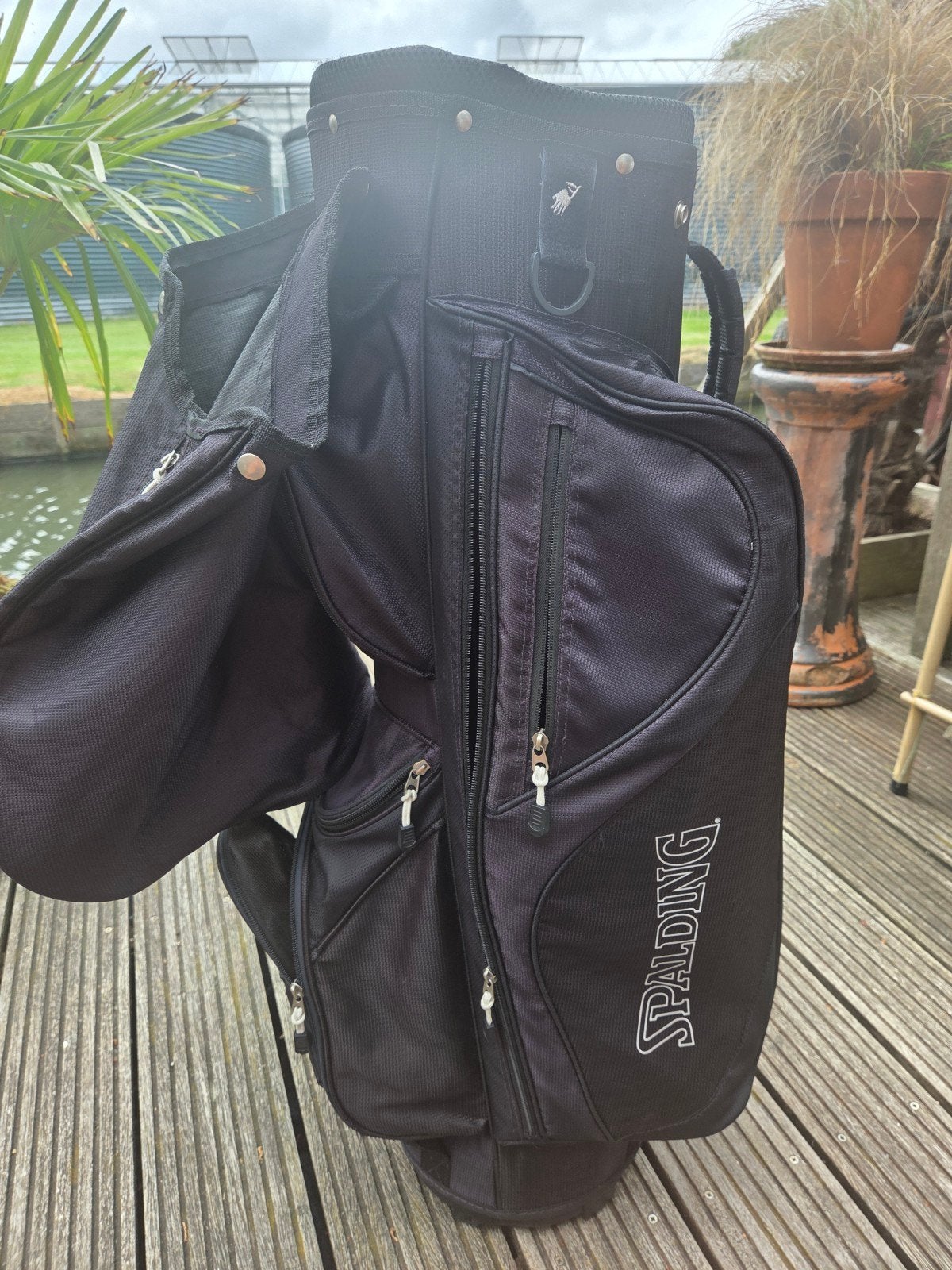 Spalding Cartbag - Zwart ZGAN, Ophalen of Verzenden, Zo goed als nieuw, Tas, Overige merken