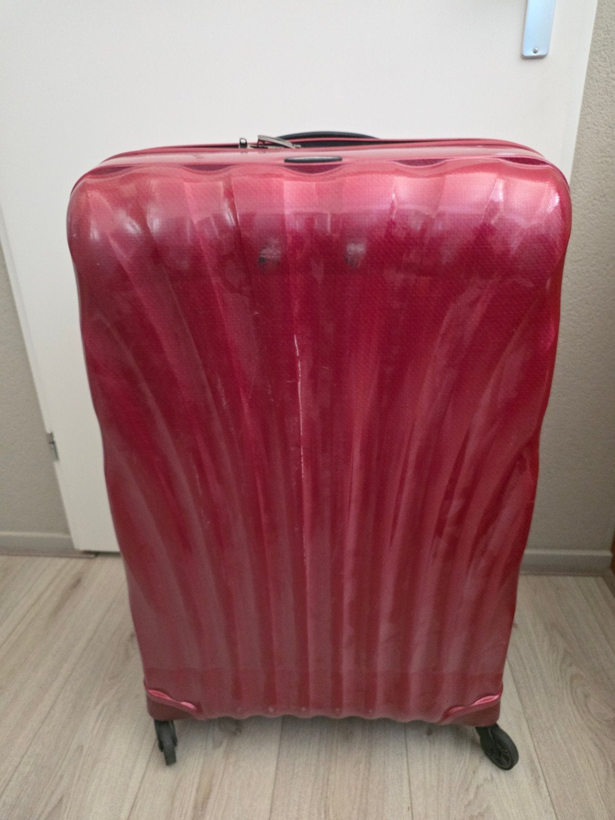 Samsonite Cosmolite spinner 86cm koffer - rood - met wieltje, Gebruikt, Hard kunststof, 45 tot 55 cm, 70 cm of meer