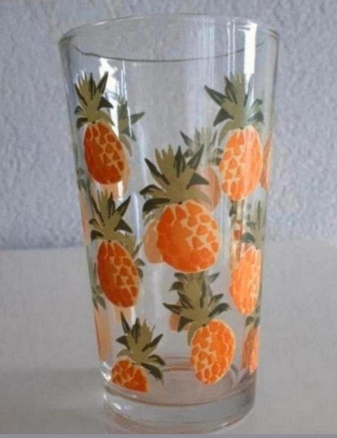 Glas met Ananas opdrukken, Ophalen of Verzenden, Zo goed als nieuw