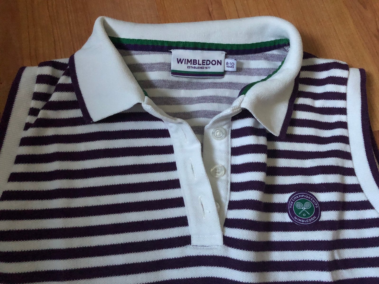 Officieel Wimbledon polojurkje mouwloos tennis (8-10 jaar), Ophalen of Verzenden, Zo goed als nieuw, Meisje, Jurk of Rok