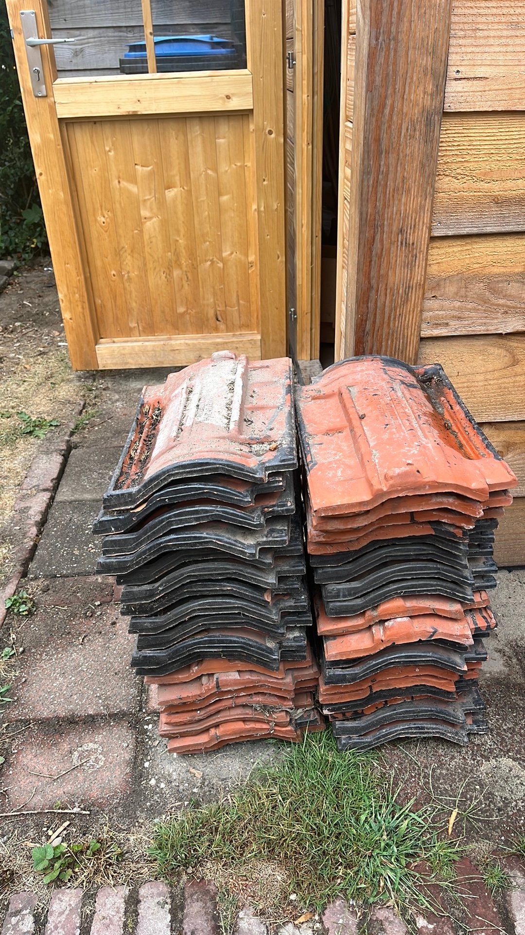 Hollamdse dakpannen, Doe-het-zelf en Verbouw, Dakpannen en Dakbedekking, Ophalen, Gebruikt, Steen of Klei, Minder dan 5 m²