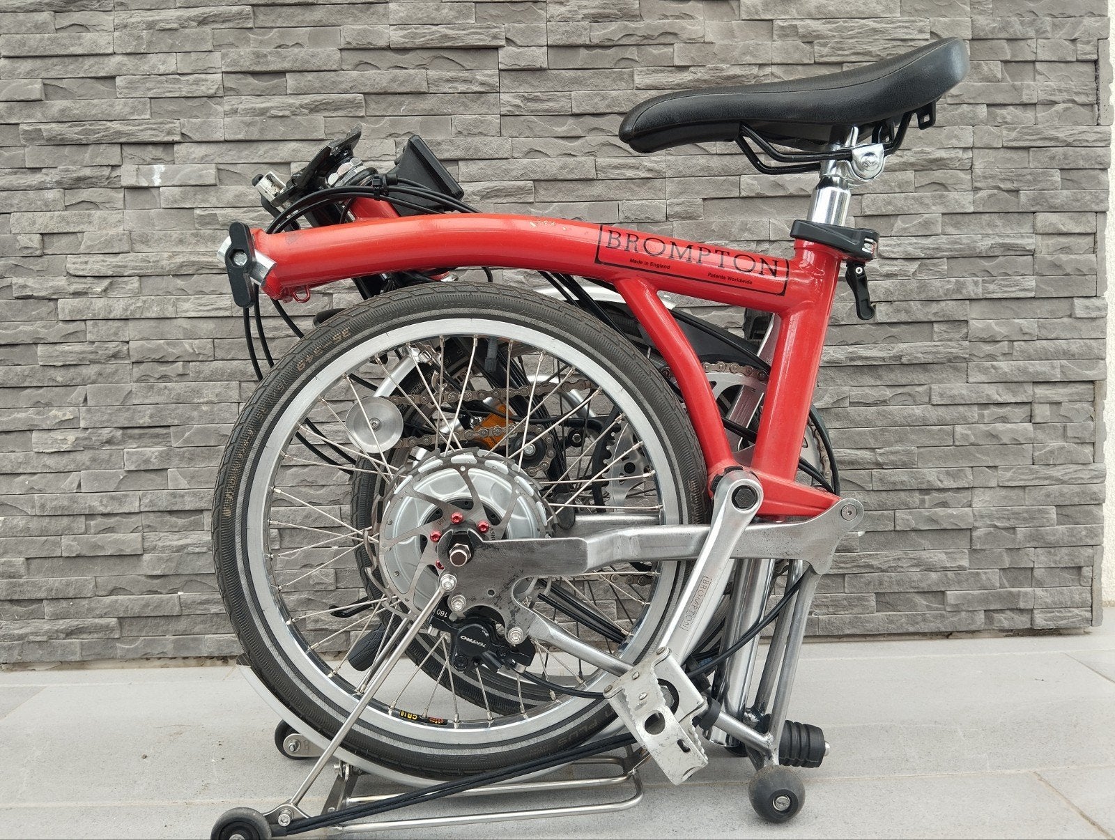 Brompton driehoek achterframe met schijfrem, Verzenden