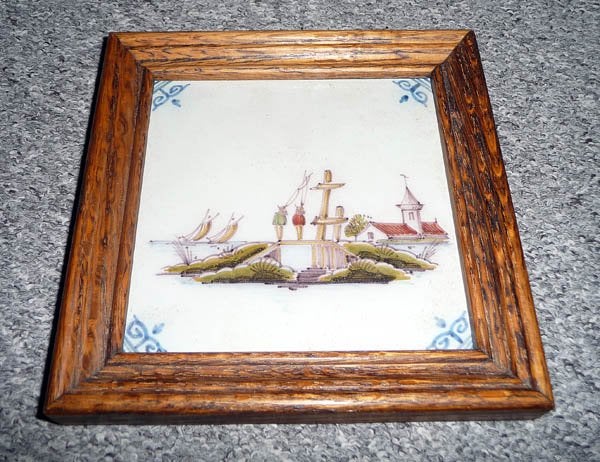 Oud tegeltje Makkumer Aardewerk, Ophalen of Verzenden