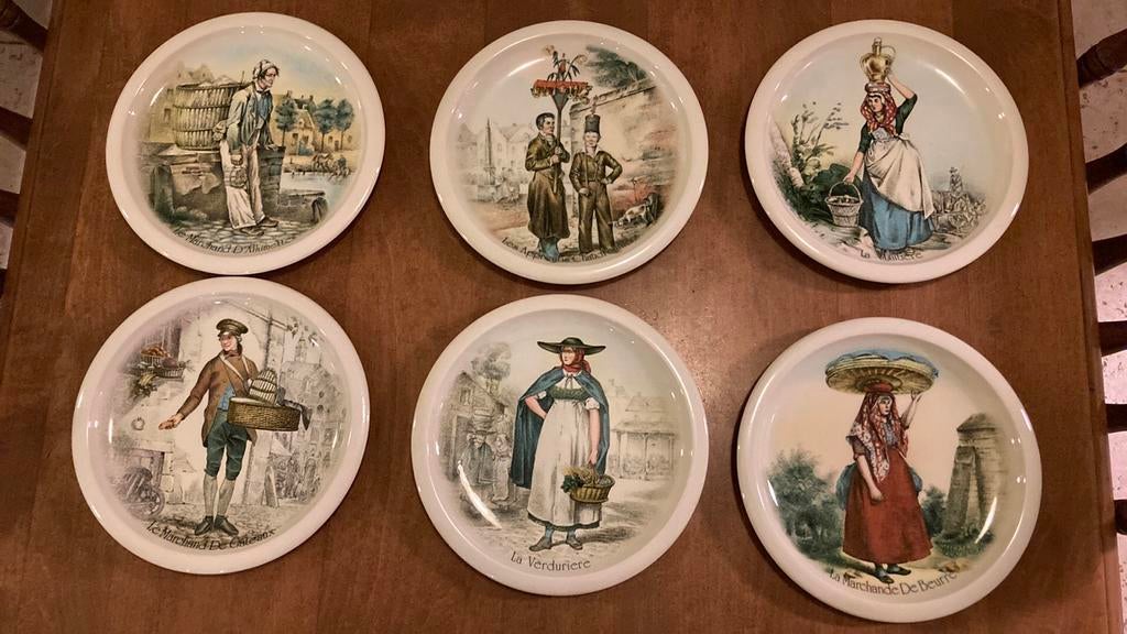 Boch Keramis La Louvière decoratieve borden 6 stuks, Antiek en Kunst, Antiek | Servies los, Ophalen of Verzenden