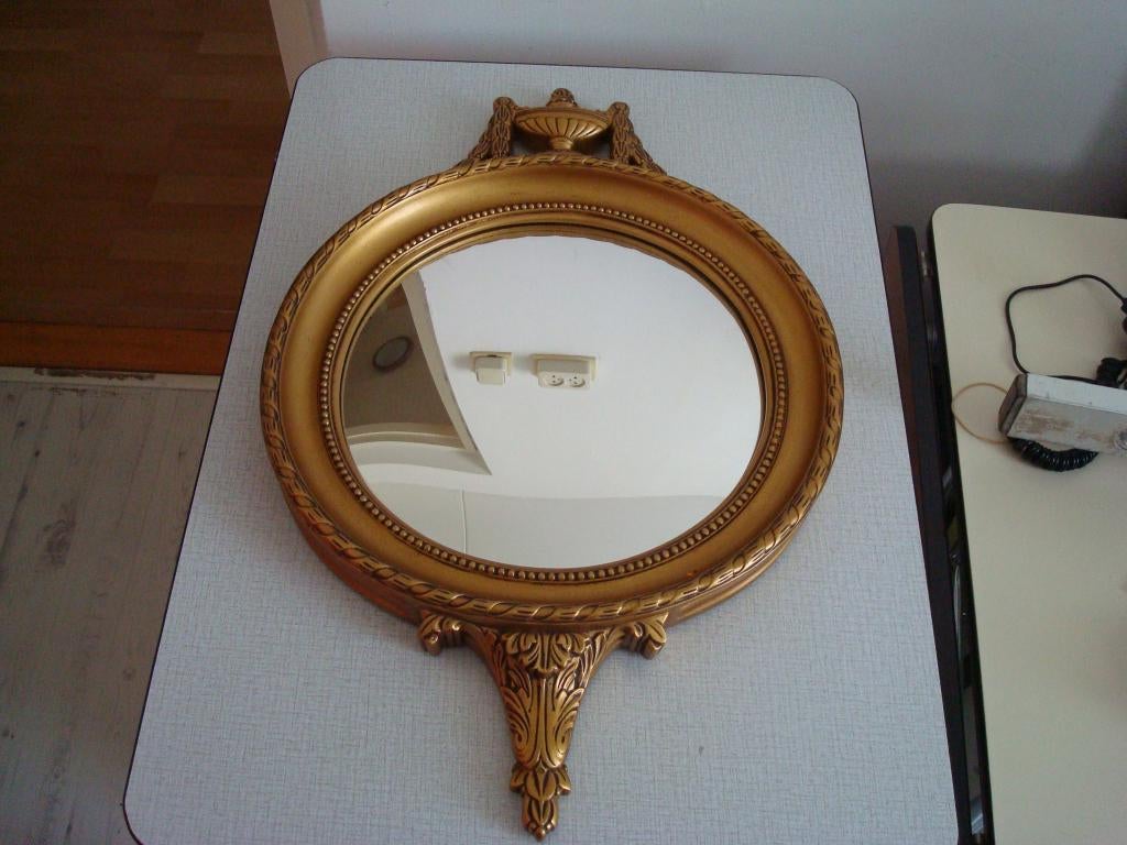 VINTAGE BOLSPIEGEL 1960/70, Ophalen, Zo goed als nieuw, Minder dan 100 cm, Rechthoekig