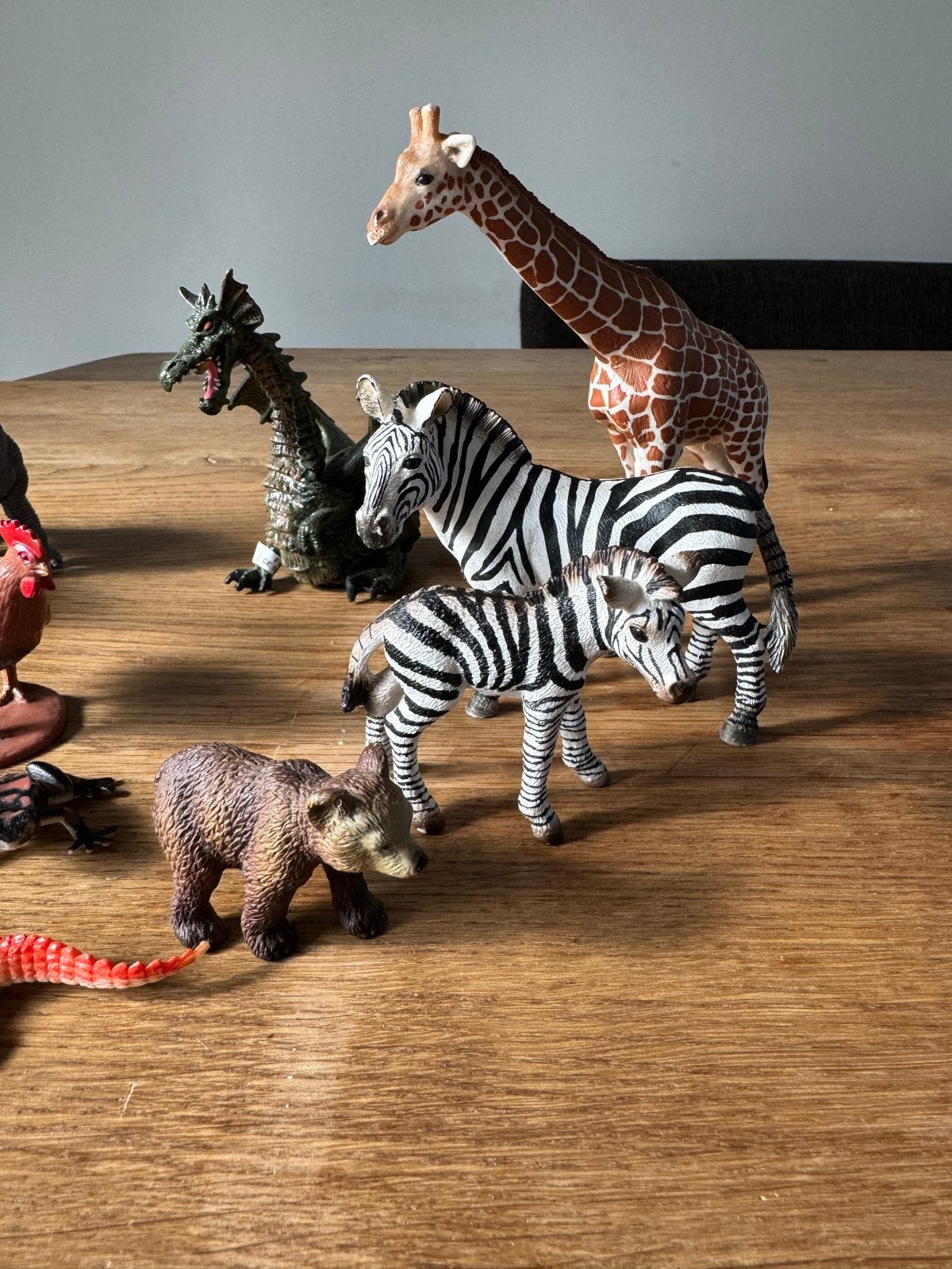 Diverse Dieren (o.a. Schleich): Zebra's, Giraf, Beer en meer, Ophalen of Verzenden, Gebruikt