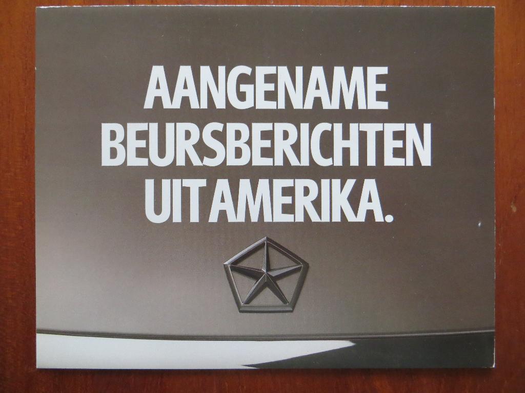 Chrysler Jeep Aangename beursberichten, Ophalen of Verzenden, Nieuw, Overige merken