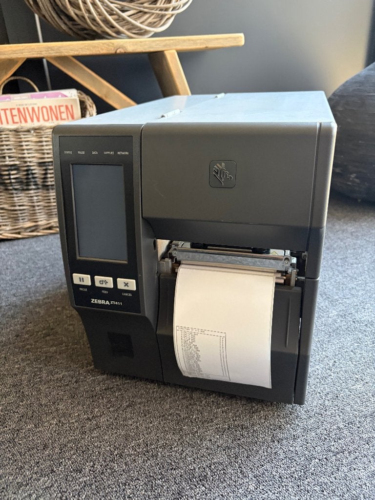 Zebra ZT411 Labelprinter 203dpi | Slechts 42 meter geprint!, Computers en Software, Ophalen of Verzenden, Zo goed als nieuw, Etiket