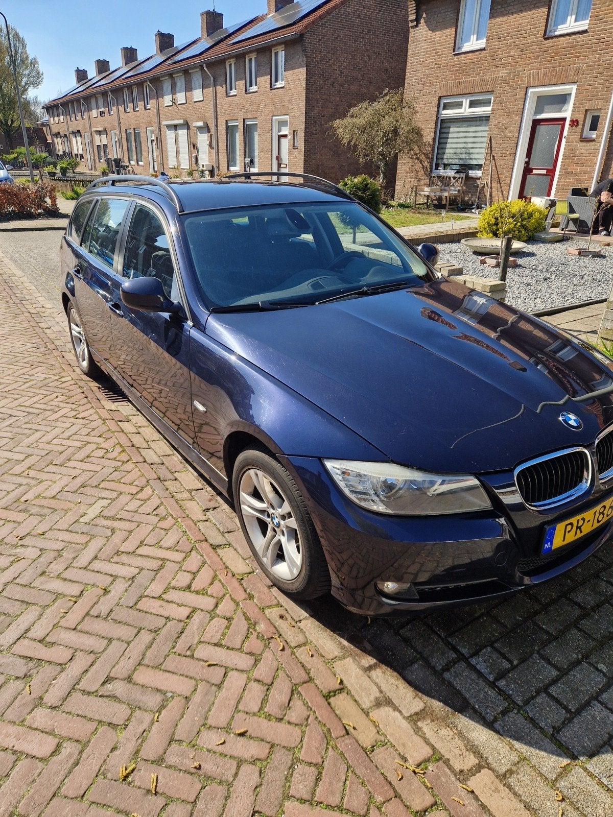 BMW 3-Serie 2.0 318 I Touring 2009 Blauw, Auto's, BMW, Zwart, Blauw, Handgeschakeld, Automatische klimaatregeling