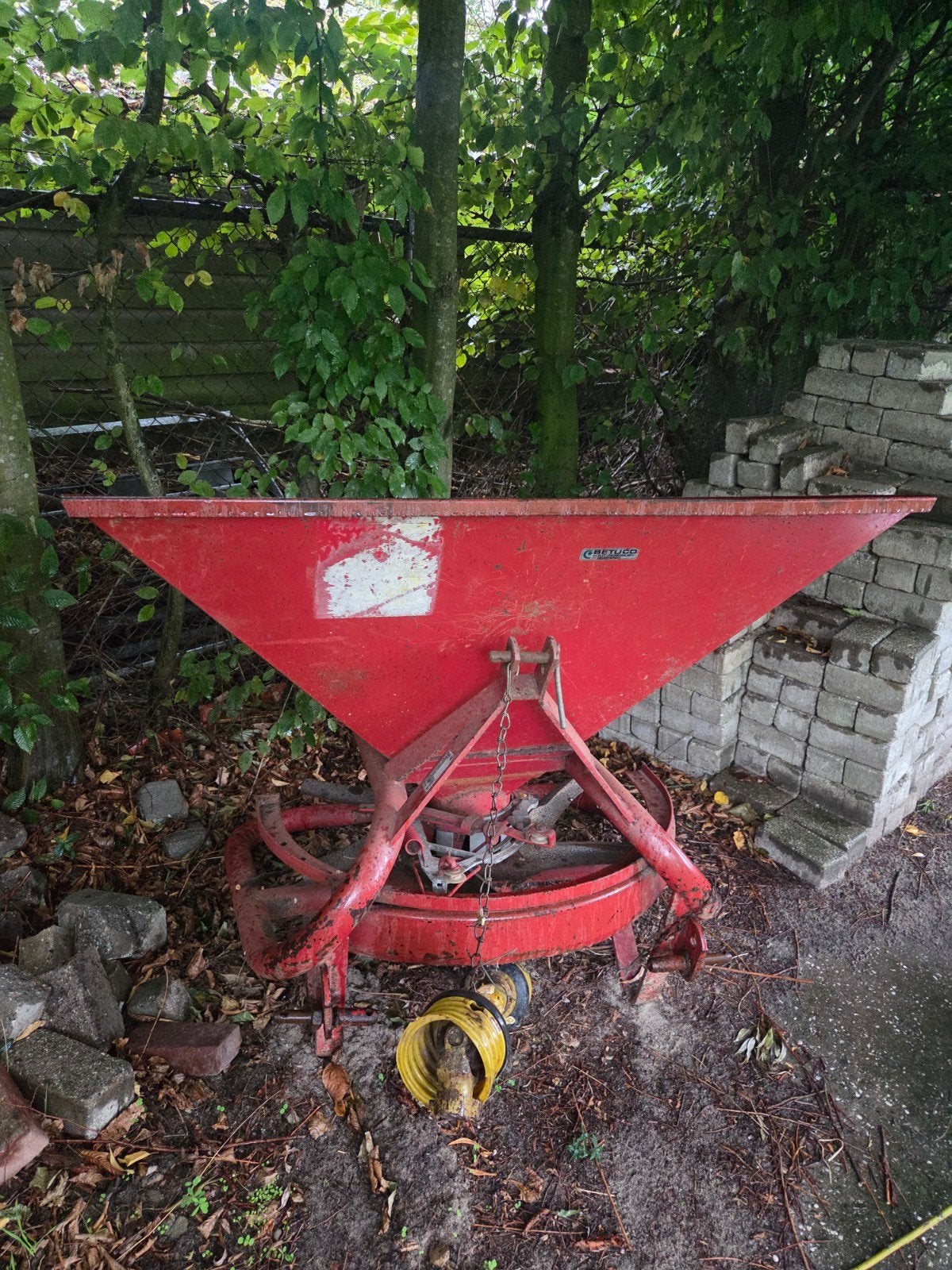 Meststrooier strooiwagen voor minitractor - Betuco/Lely, Ophalen, Gebruikt