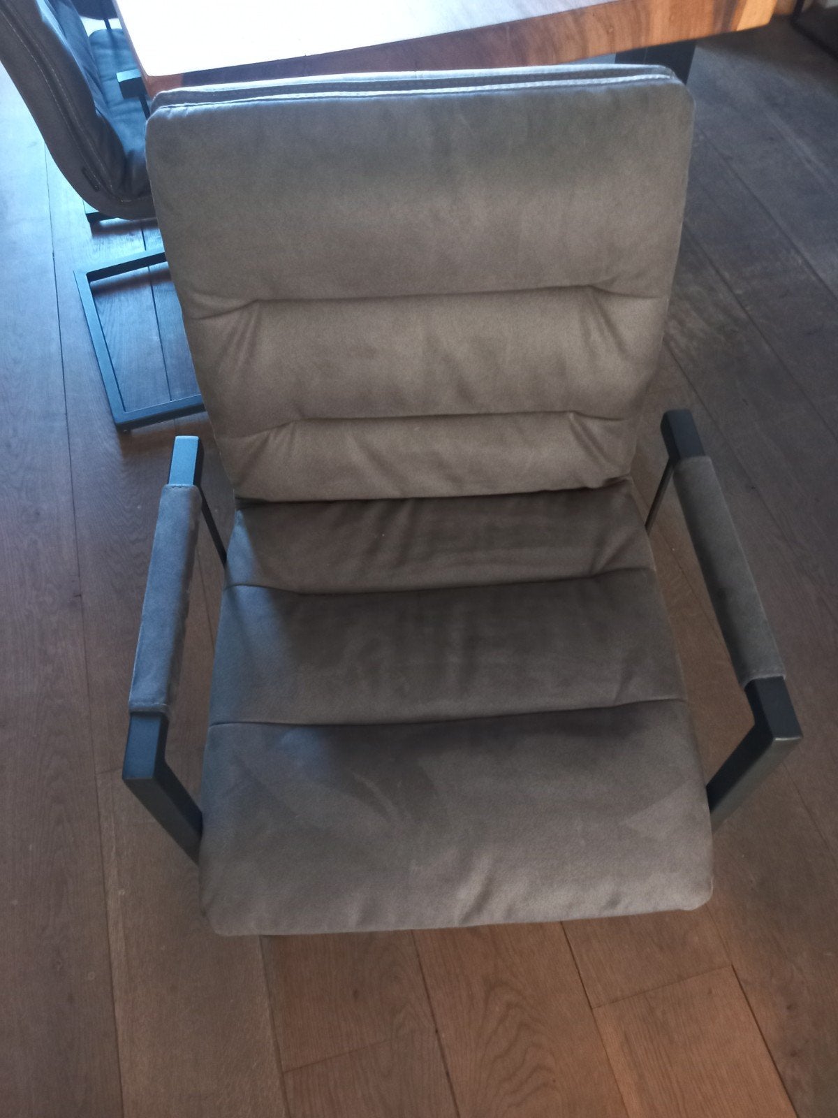 6 eetkamer stoelen, Huis en Inrichting, Stoelen, Zo goed als nieuw, Vijf, Zes of meer stoelen, Metaal, Stof, Grijs, Ophalen