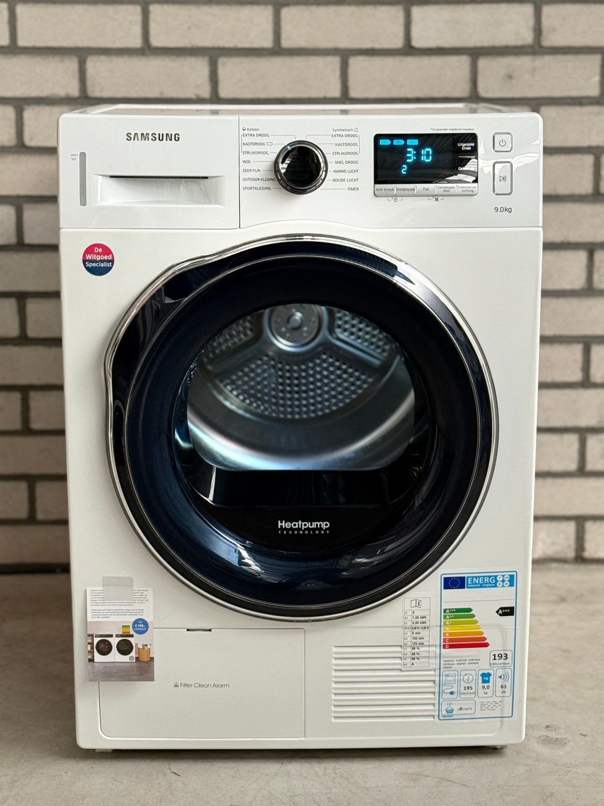 Foto 3 van Samsung ECObubble Warmtepompdroger 9KG A+++ MET GARANTIE!!!